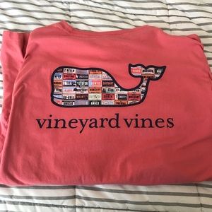 Coral Vineyard Vines Long Sleeve Tee